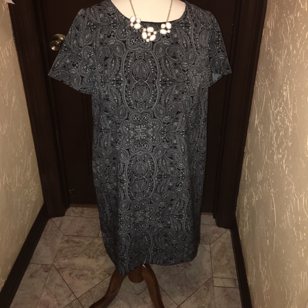 The Limited blue paisley  shift dress
