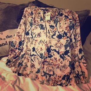 Lucky Brand floral shirt size M in natural multi