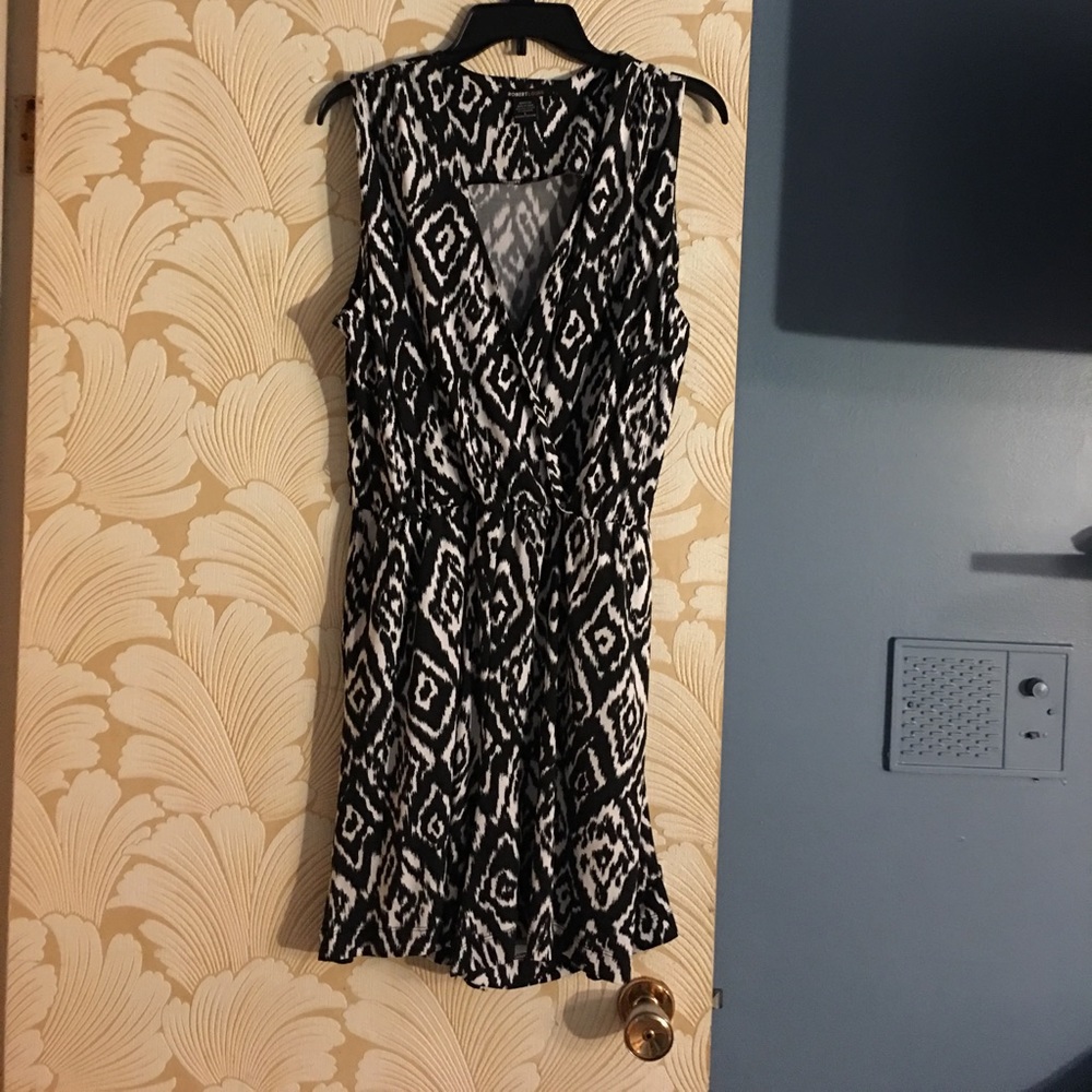Black and White Patterned Romper