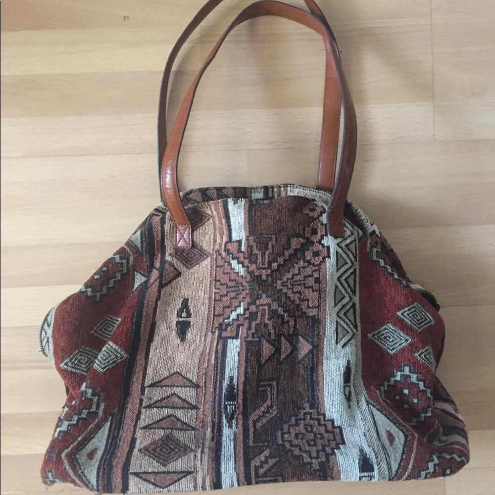 Three compartment boho inspired bag