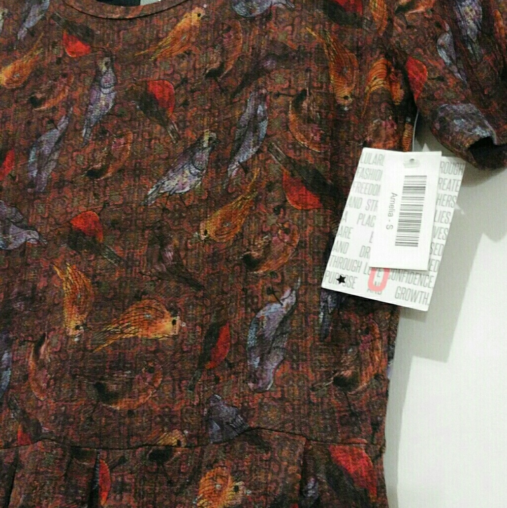 Lularoe Birds Amelia Dress S BNWT