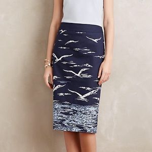 Anthropologie Maeve "Shorebird" pencil skirt