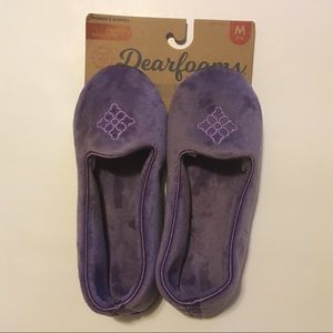 NWT Dearfoams Women's Purple Slippers. Medium 7-8.