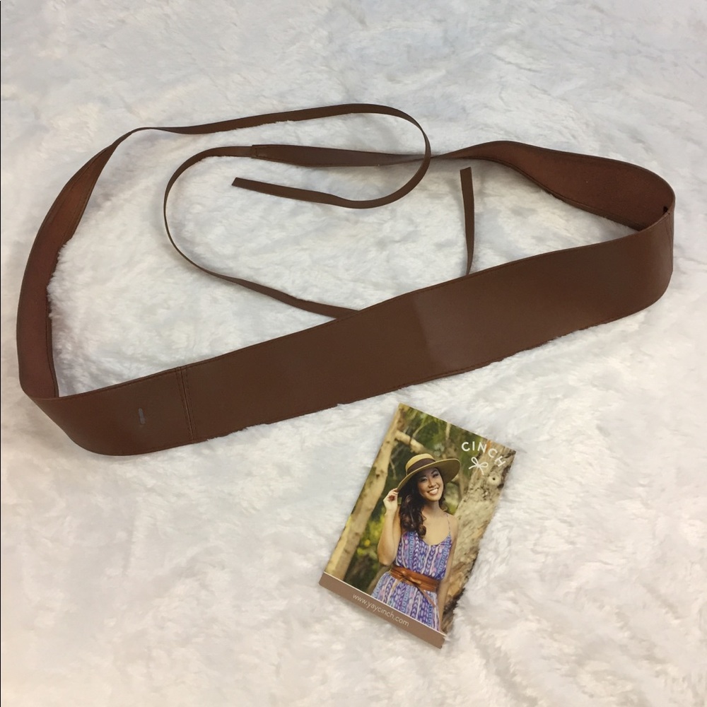 Dark Brown Long Obi Belt by Cinch