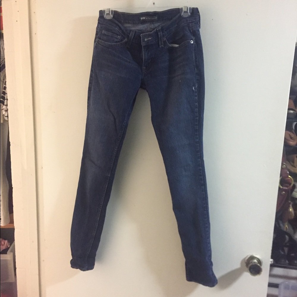 Levi jeans, 27 waist and 32 length, super low rise