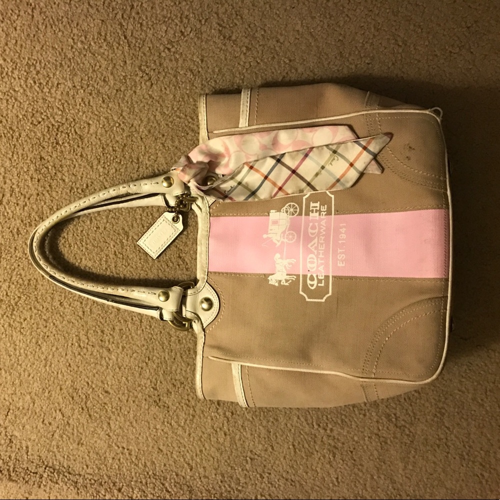 Coach Heritage Canvas Tote Bag