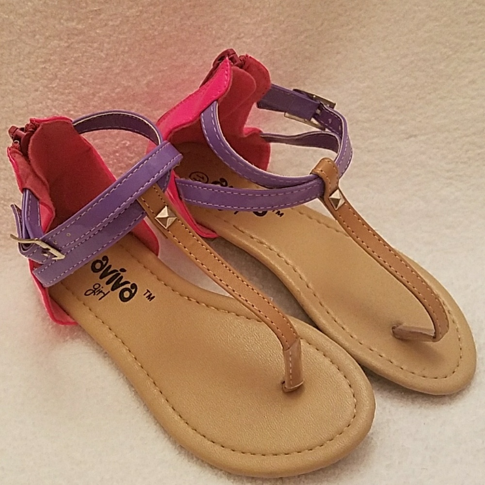 New girls pink and purple sandals