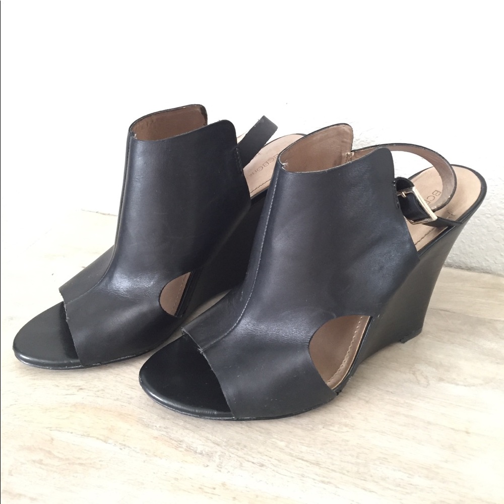 Black and Gold Cutout BCBGeneration Wedges