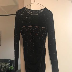 BCBG Max Azria long sleeve lace dress