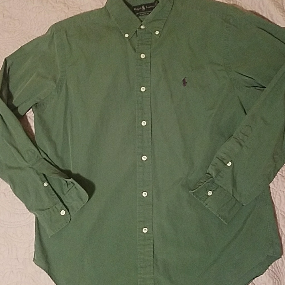 🔥SALE -Ralph Lauren Long Sleeve Green Button Down