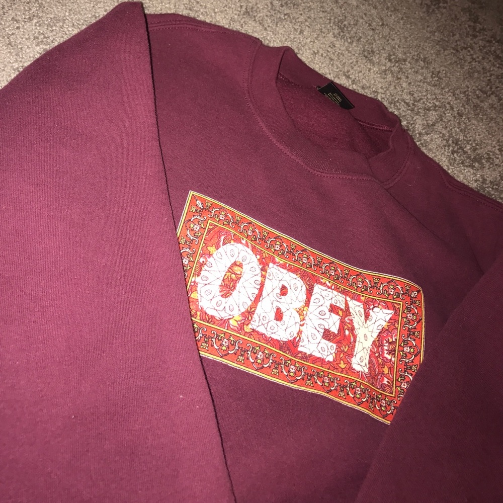 Maroon Obey sweater