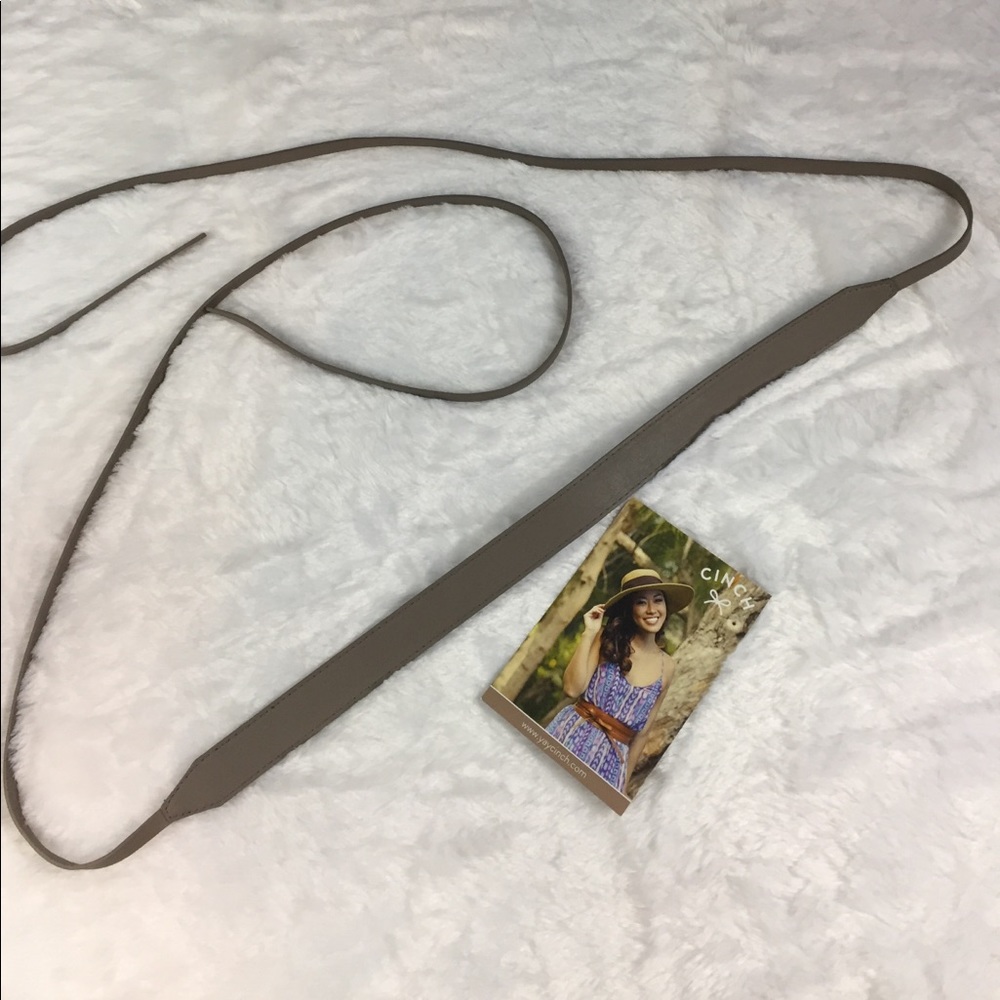 Gray colored Long Skinny Obi Belt by Cinch
