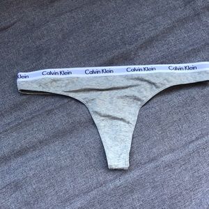 {Calvin Klein} Grey Thong NWOT