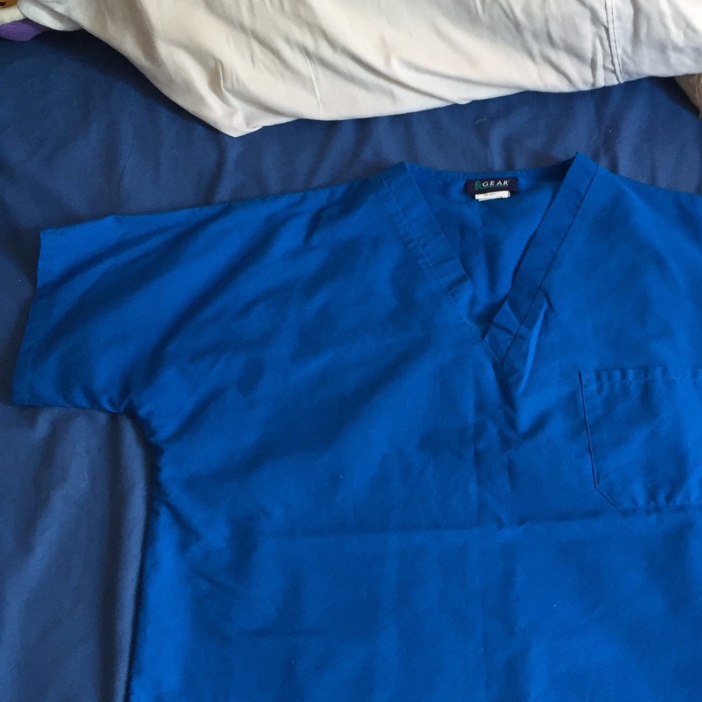 RX Gear unisex scrub top Royal Blue