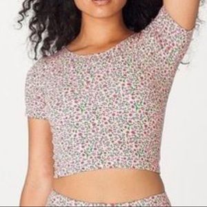 American Apparel floral crop top