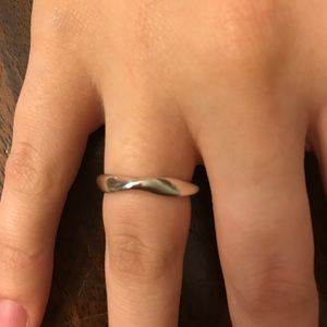 Sterling silver liquid silver ring