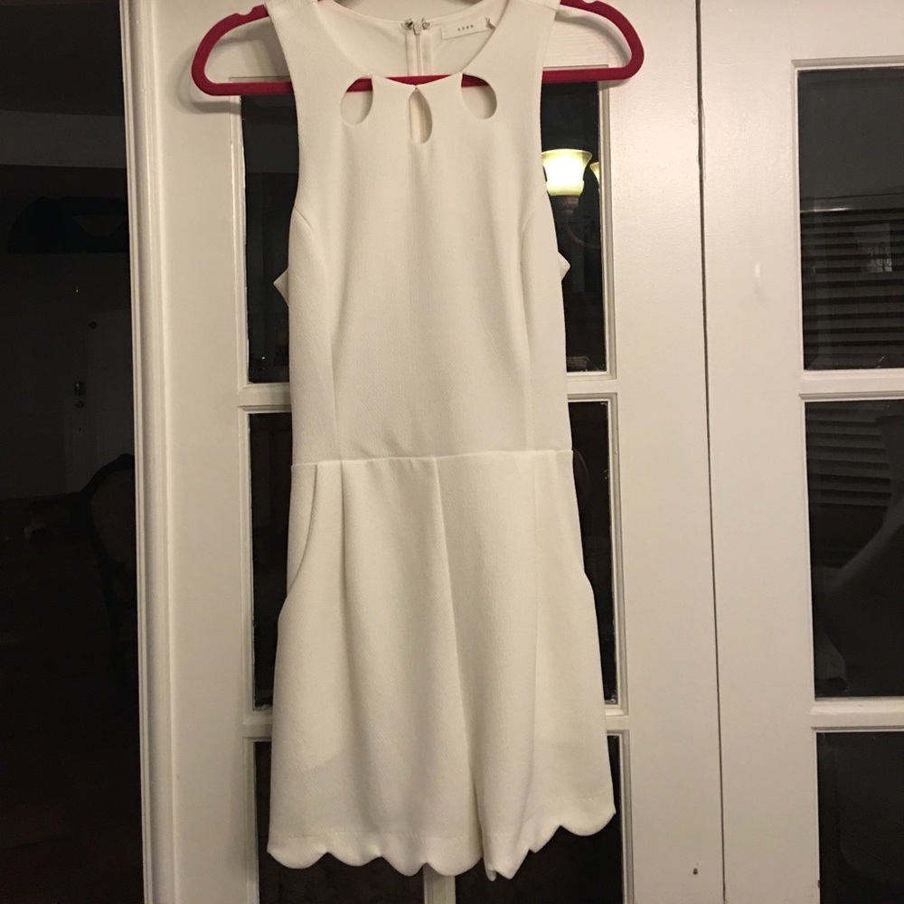 Lush off white romper medium NWT