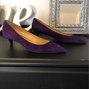 Nine West Purple Suede Kitten Heels Size 10