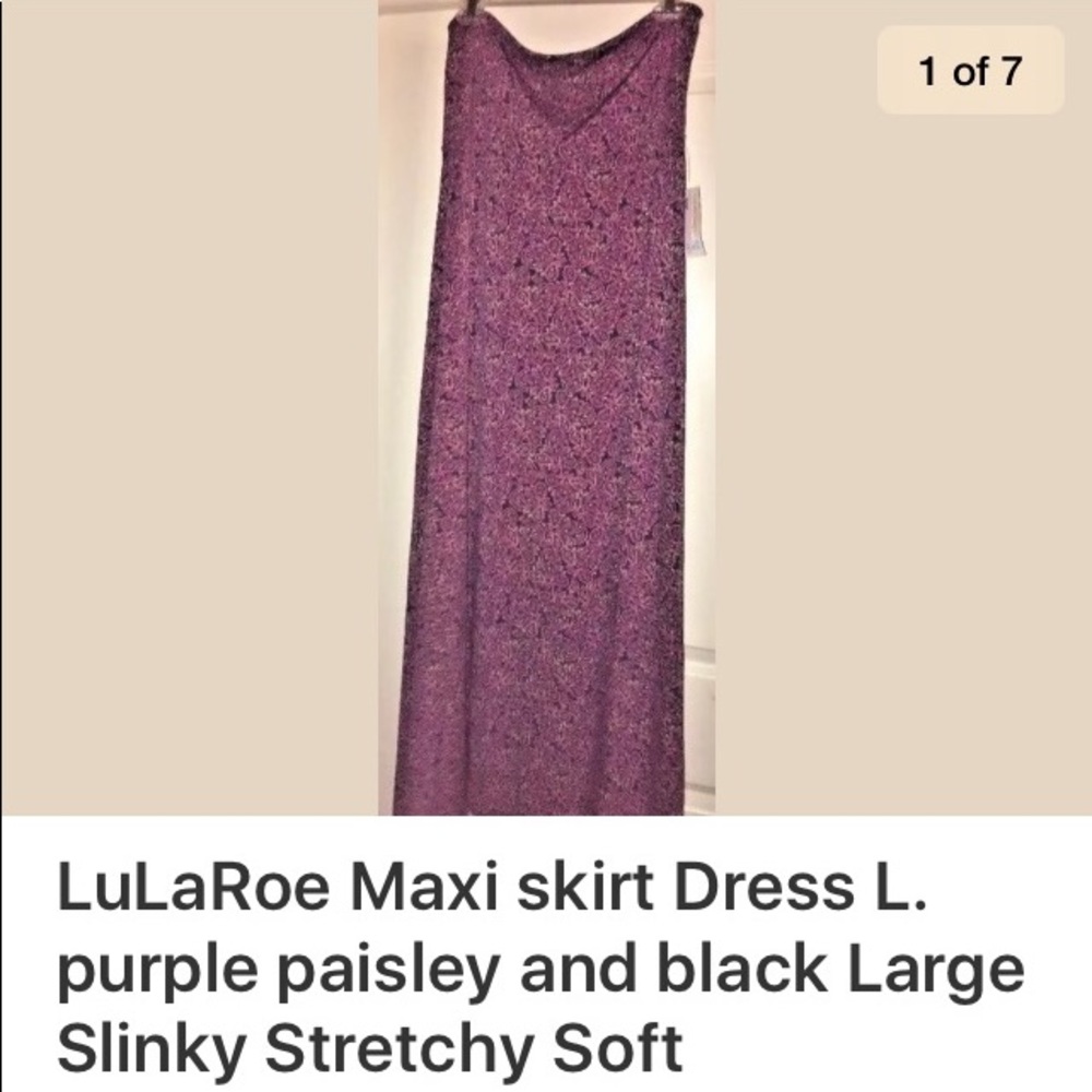 New With Tags  Lularoe Paisley Maxi Skirt Large L
