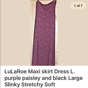 New With Tags  Lularoe Paisley Maxi Skirt Large L