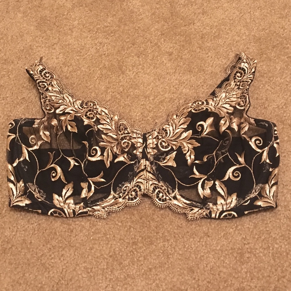 Unlined sheer lace bra
