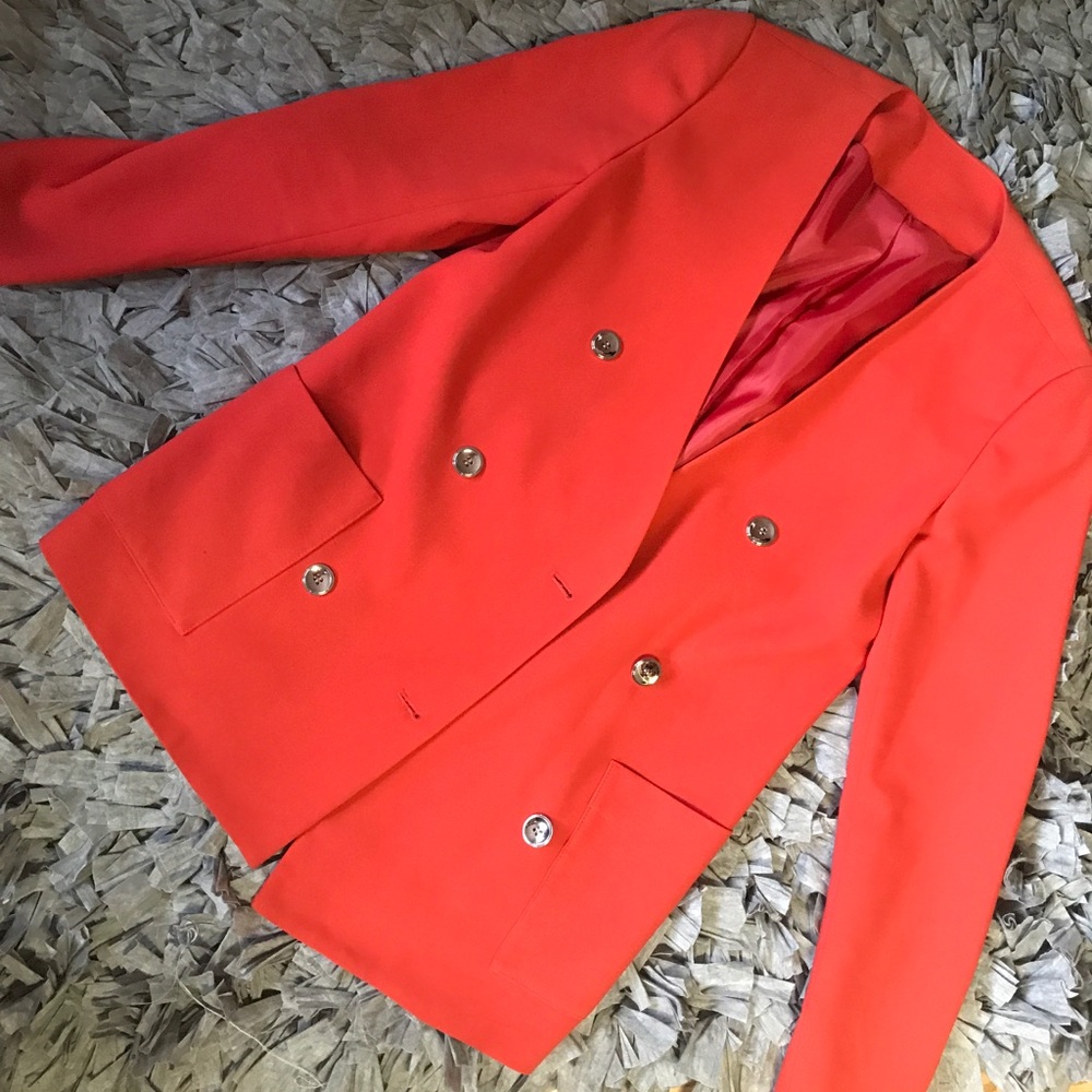 Orange double breast blazer / coat