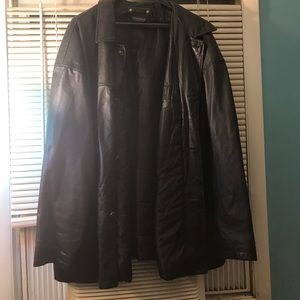 a long sleeve leather jacket