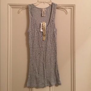 Sparkly long tank top!