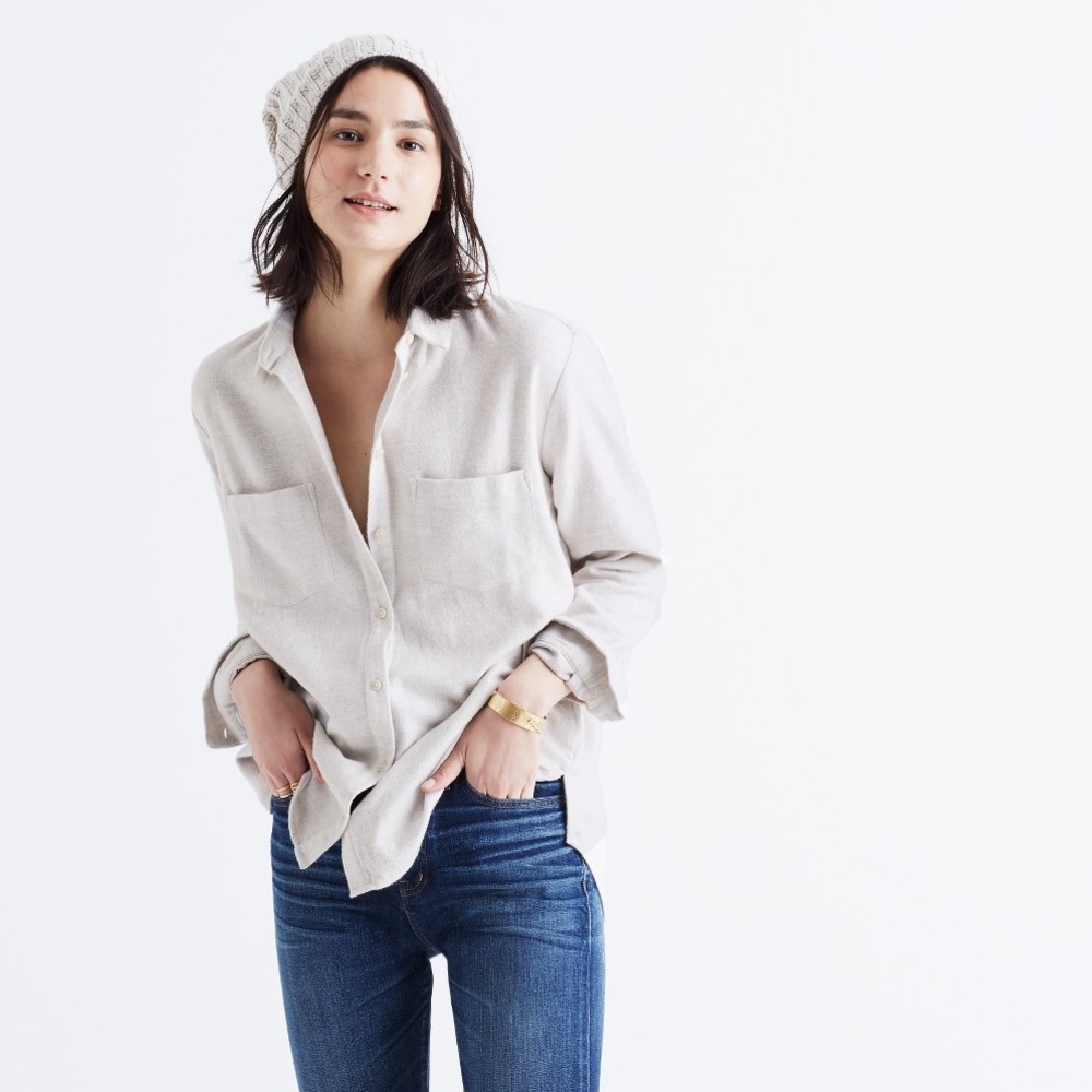 Madewell Osized Sunday Flannel Shirt w/ Pockets