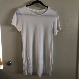 COS long length tee shirt in white