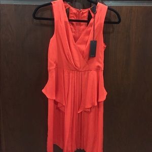 Red Greylin Cutout Peplum Dress