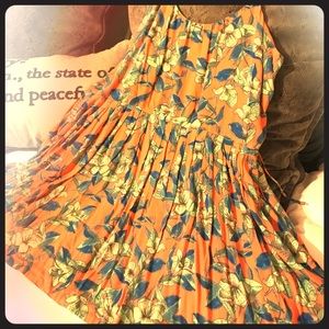 Free People Dear You Printed Mini Dress in orange