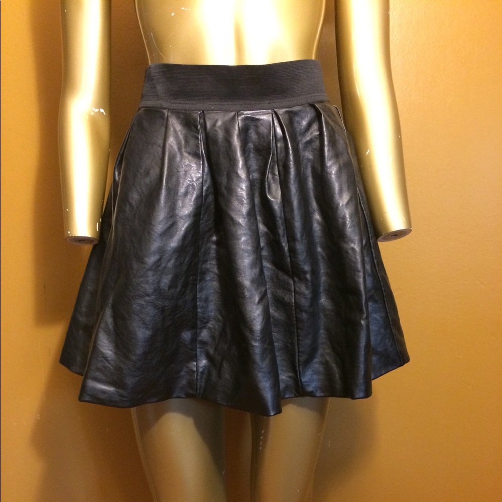 Faux leather skirt