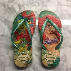 Havaianas Little Mermaid Flip Flops Toddler Sz 10