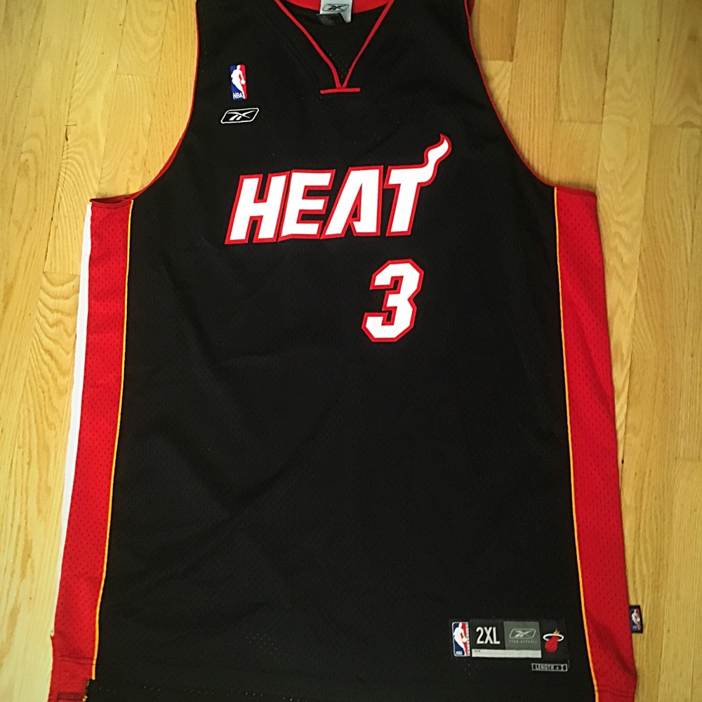 Reebok Dwyane Wade Miami Heat Sewn Jersey XXL 2XL