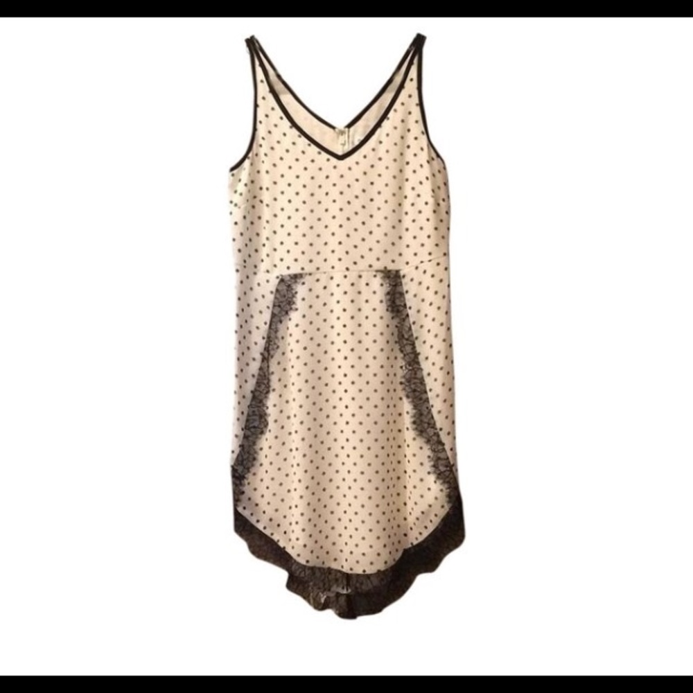 BCBGeneration Polka Dot and Lace Dress