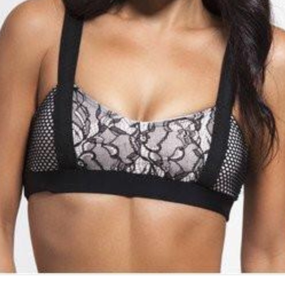 🆕Blue Life Lace Contrast Bra - Picture 2 of 4