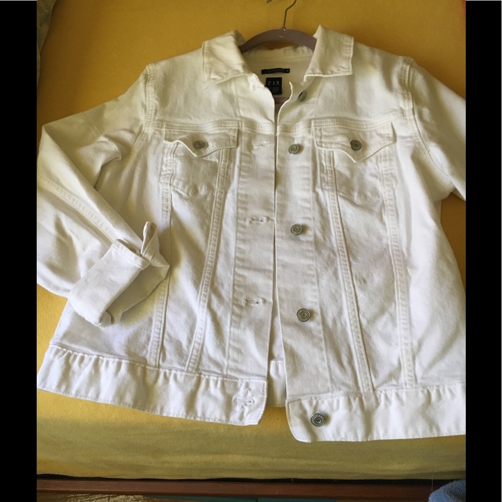 Gap White Denim Jacket