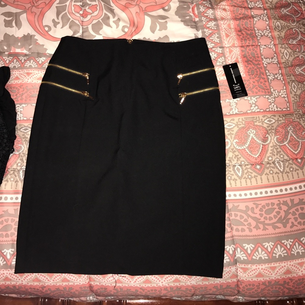 NWT black INC pencil skirt!