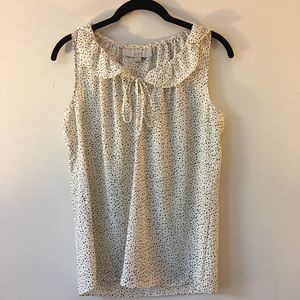 Ivory Top With Black Polka Dots