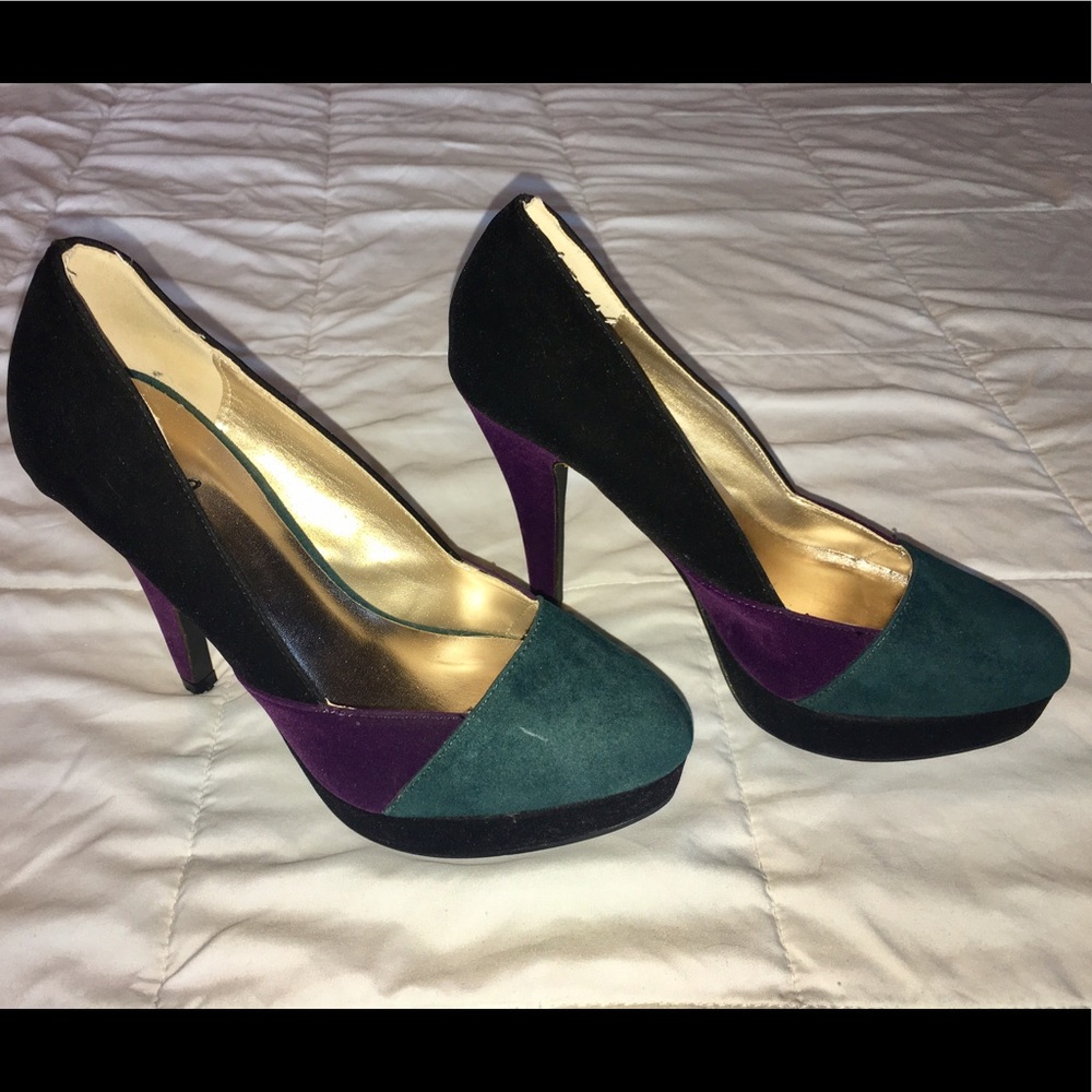 👠 Qupid Tri-Color Heels 👠 - Picture 2 of 6
