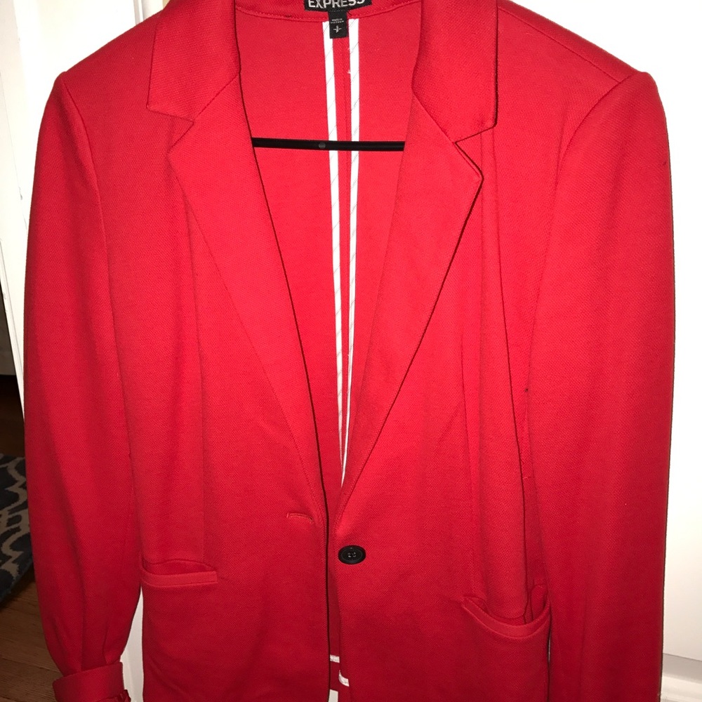 Express women's red blazer