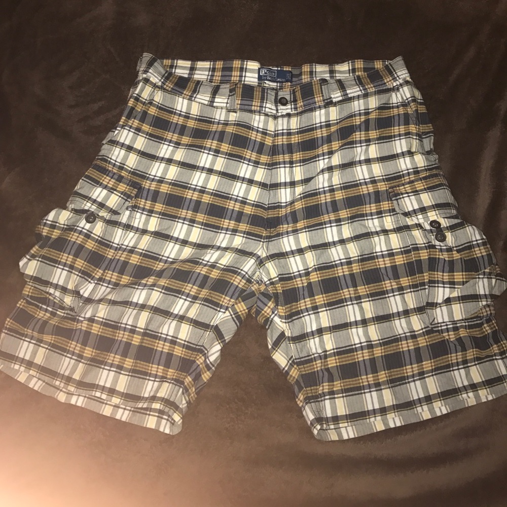 Polo Ralph Lauren plaid cargo shorts size 38
