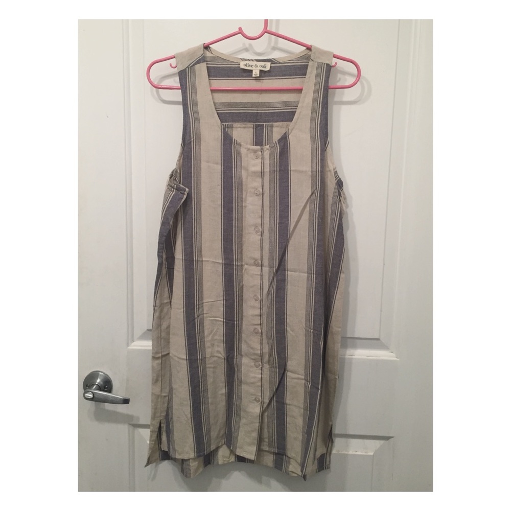 vertical striped tank dress