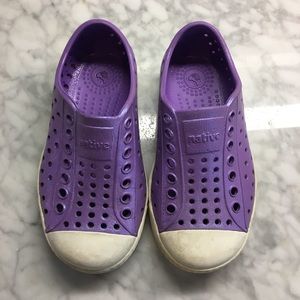 Native Slip Ons Toddler Girl Size 8 Purple