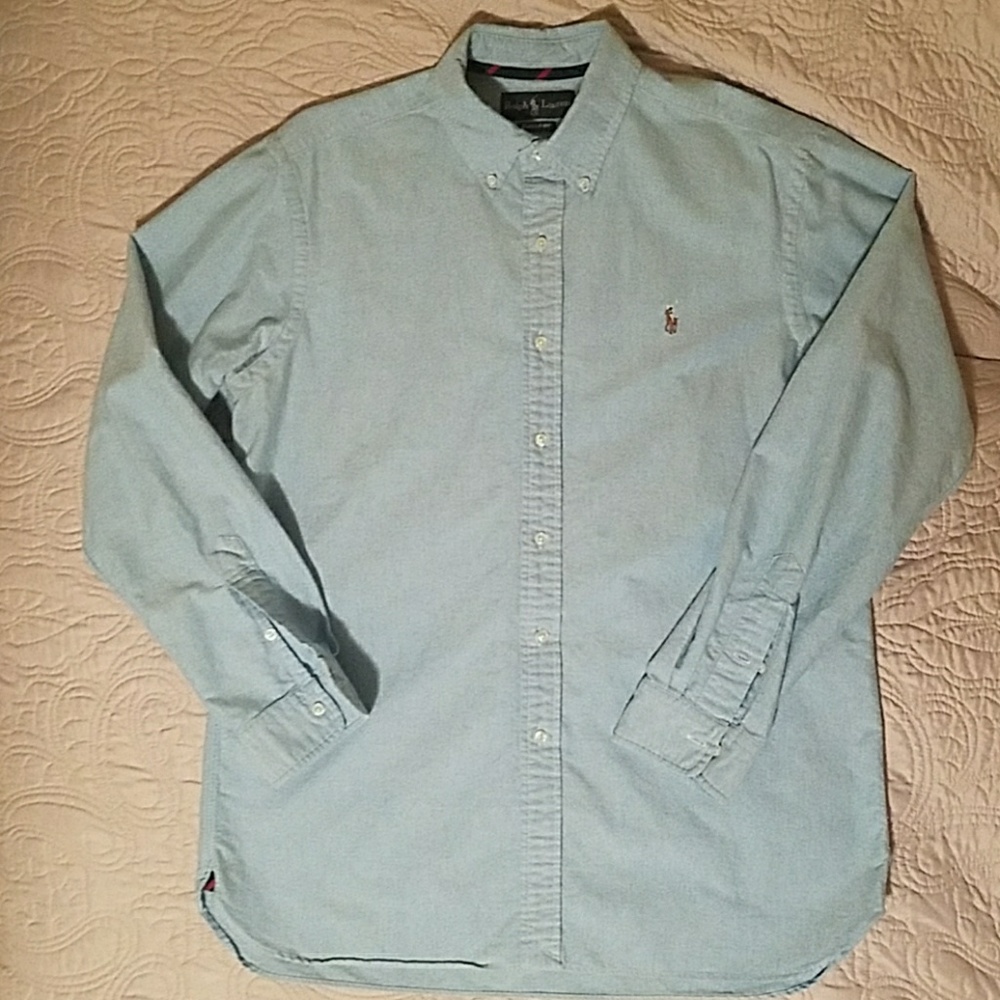 SALE🔥Ralph Lauren Blue Button Down-Accent Stripes