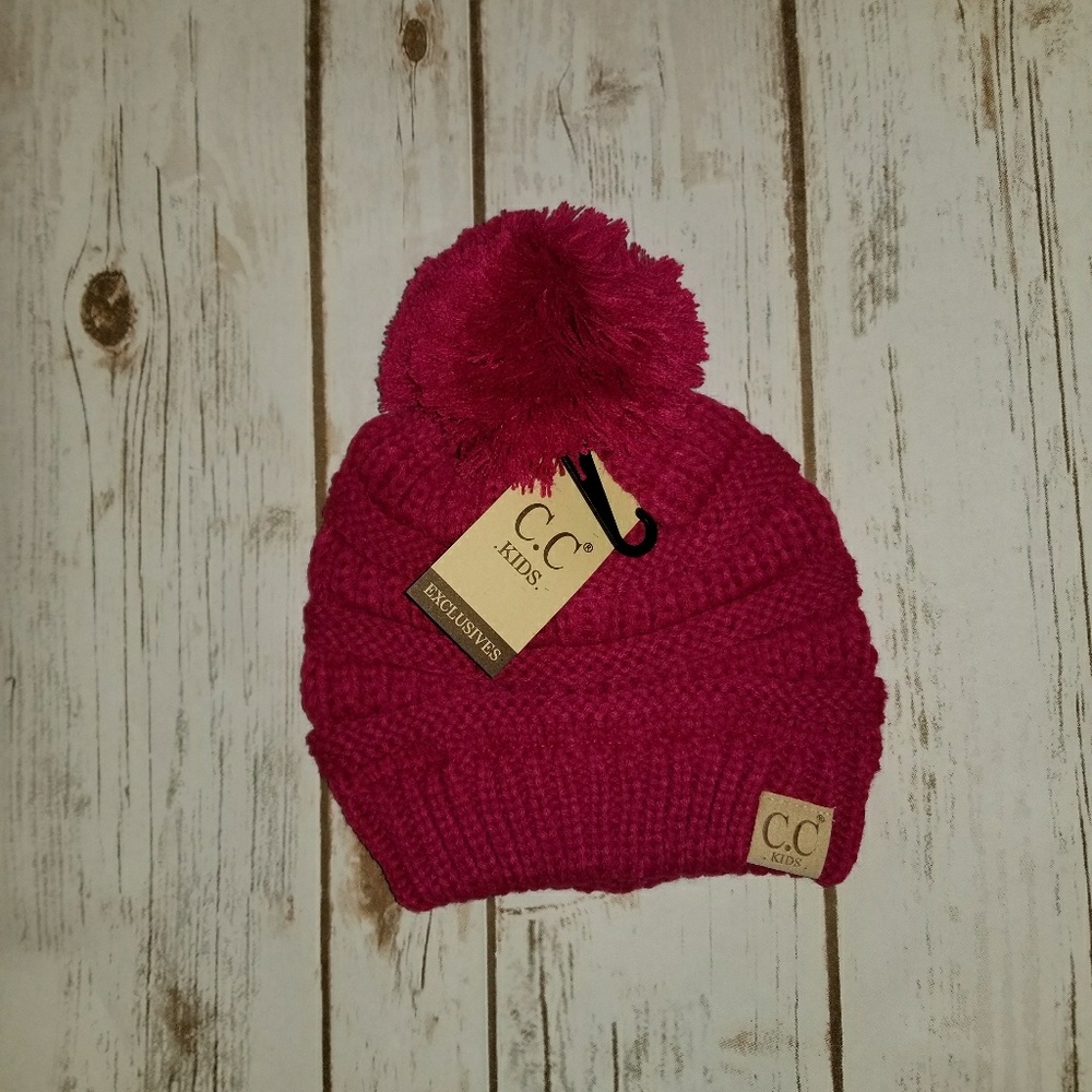 ***SOLD***CC Kids Pom Pom Beanie