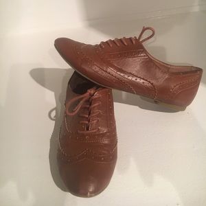 Aldo old school brown loafers lace ups