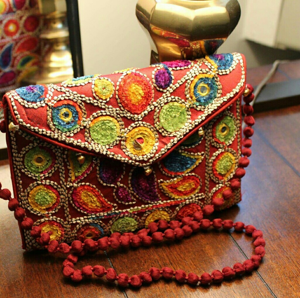 New Banjara Indian Boho Colourful Bag With Strap