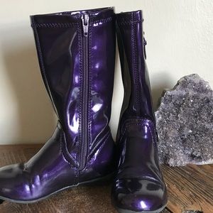 Nordstrom purple zip-up rain boots